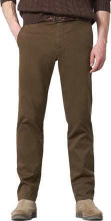 Meyer katoenen Meyer pantalon bruin effen normale fit
