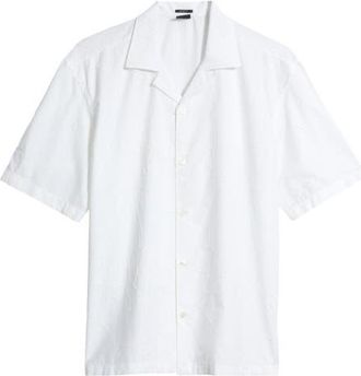 BOSS C-Lars Relaxed Fit Camp Shirt in White at Nordstrom, Size Xx-Large