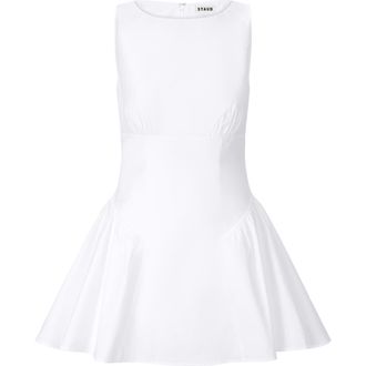 Staud Gwen Flare Minidress in White at Nordstrom, Size 14