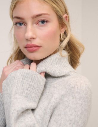 Nobody's Child Grey Roll Neck Longline Jumper