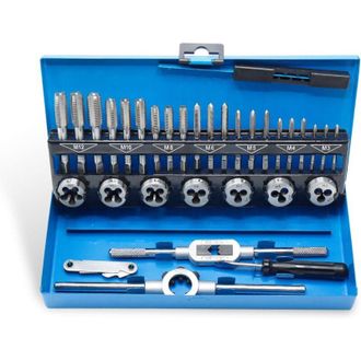 OEM 32 Piezas Juego De Machos Y Terrajas M3-m12, Juego De Herramientas Para Roscar Cortar Tuercas Y Machos De Aterrajar