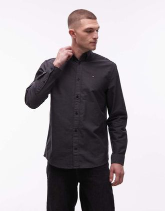 Tommy Jeans Camicia Oxford vestibilit&agrave; classica nera-Nero