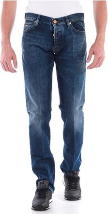 Emporio Armani Slim-fit Jeans - Heren - Slim Fit Jeans - Blauw - W32 - Katoen - Jeans