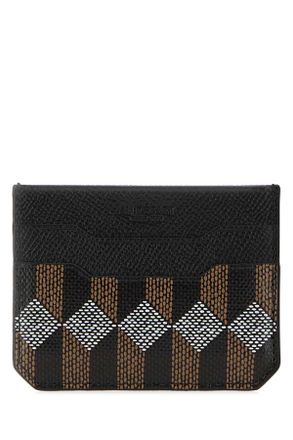 Au D&eacute;part Printed Leather Card Holder