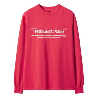 Maison Kitsun&eacute; X Kuro Long Sleeve Tee - Heren - Tops - Rood - Maat: S Katoen
