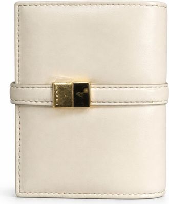 Marni Womens Prisma Billfold Leather Wallet In Lily White
