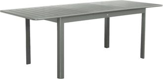 Sweeek Extendable aluminium khaki garden table Seattle, 6-seater, 155 / 218,5 x 89 x 75 cm
