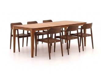 Bellagio la vita attrattiva Bellagio Balba/Bruca 220cm dining tuinset 7-delig stapelbaar