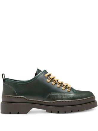Kleman Courrier CG eyelet leather derby shoes - men - Calf Leather/Calf Leather/Rubber - 38 - Green
