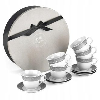 OEM Juego De 6 Tazas De Caf&eacute; Y T&eacute; De 250 Ml. Elegante Juego De Regalo