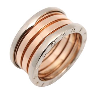 Bulgari Gold Silver Pink Gold (18K) White Gold (18K) Band Ring (Pre-Owned)