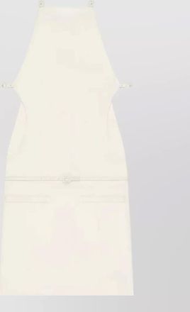 Courr&egrave;ges belted mini dress halter cut out