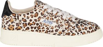 Autry Leopard Medalist Low Cow Leather Sneakers