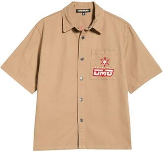 Criminal Damage Star Logo Shirt in Stone at Nordstrom, Size Xx-Large