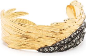Zadig&Voltaire feather-detail cuff bracelet - women - Brass - 1 - Gold