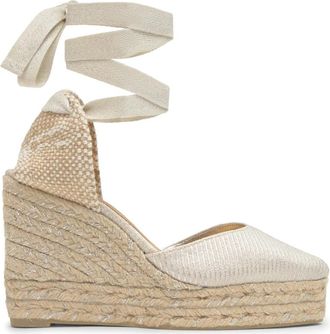 Castaner Joyce Espadrille - Dames - Sleehakken - Grijs - 39 EU - Katoen - Schoenen
