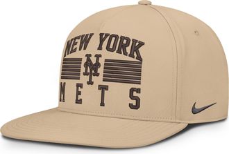 Nike New York Mets Pro Nike Mens AeroBill MLB Adjustable Hat in Brown | NB510GT5NME-QTH