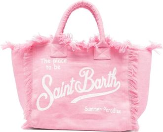 MC2 Saint Barth linen tote bag - women - Linen/Flax - OS - Pink
