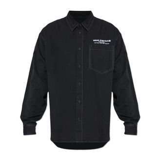 Versace Jeans Couture Shirt met Zak - Heren - Casual Overhemden - Zwart - L - Katoen - Overhemden