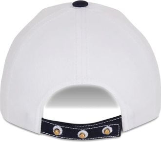 Balmain Cappello da baseball bicolore in cotone - Bianco
