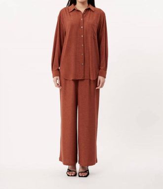FRNCH Maelle Flowing Shirt In Orange Brule