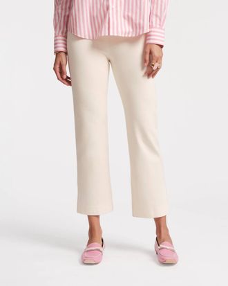 Frances Valentine Wonder Solid Stretch Stretch Pant In Oyster