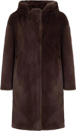Herno Lange Jas Bont Effect - Dames - Jassen - Bruin - M - Polyester - Jassen