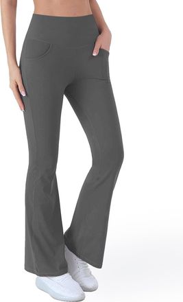 Generic Yoga Pants for Women Flared Leggings High Waisted Bootcut Trousers Womens Workout Bootleg Stretchy Leggings Workout Bootleg Tummy Control Work Gym Tro