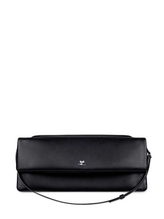 Courr&egrave;ges Pochette Pelle Nera Smooth Calf Cuff Clutch