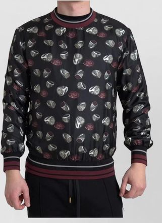 Dolce & Gabbana silk printed crewneck sweatshirt