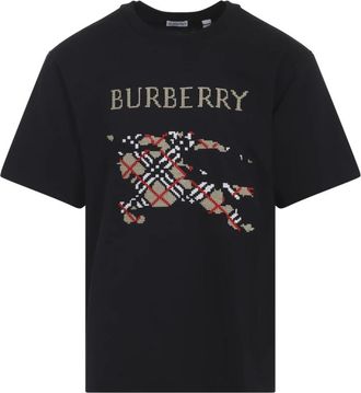 Burberry Zwart T-shirt & Polo Aw 25 - Heren - T-shirts - Zwart - M - Katoen - Tops