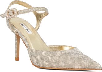Dune London Channel Wide Fit Womens Gold Shoes - Size UK 4