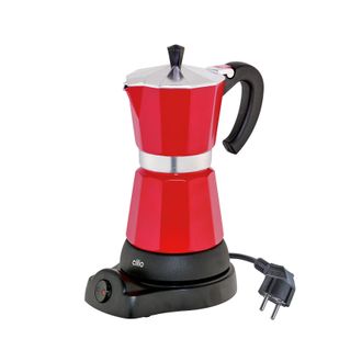 cilio Cafetera El&eacute;ctrica Cilio Classico, Di&aacute;metro 11,5 X 25 Cm, 6 Tazas, Roja