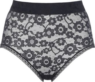 Eres Hooggetailleerde Vrolijke Slip - Dames - Onderbroek - Zwart - S - Leer - Ondergoed