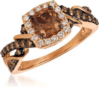 Le Vian Ladies Chocolatier Rings set in 14K Strawberry Gold