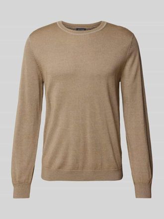 Olymp Level 5 Slim Fit Strickpullover aus Schurwolle Modell MERINO in Beige, Gr&ouml;&szlig;e XXL