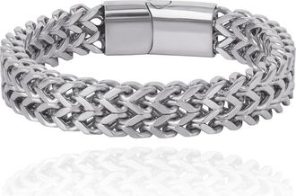 Lucky Brand Silver-Tone Woven Chain Bracelet at Nordstrom