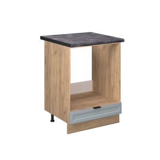 Vicco Armario Para Horno Empotrado Fame-line, Azul Claro-gris, 60 Cm, Et Antracita Vicco