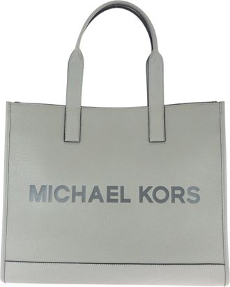 Michael Kors Gray Leather Shoulder Bag Tote Bag (Pre-Owned)