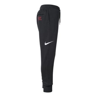 Nike Mens Swoosh Embroidered Double- Hook Casual Sports Pants Black DB4956-010