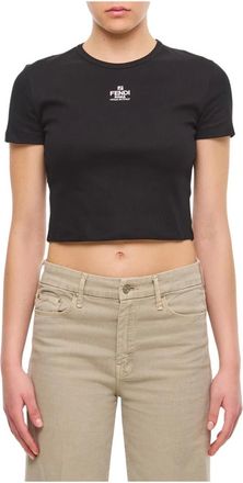 Fendi T-Shirts, female, Black, L, Top