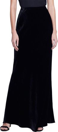 L'agence Zeta Silk-Blend Skirt