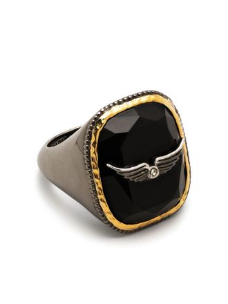 Zadig&Voltaire Anello squadrato con sigillo Rock - Argento