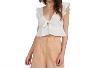Roxy Sweetest Love 2 Crop Top In Snow White