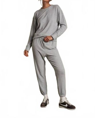 perfectwhitetee Mare Brushed Sweater Jogger In Heather Grey