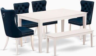 East West Furniture 6 Piece Kitchen Table & Chairs Set