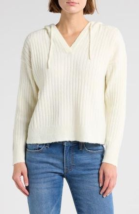 Lucky Brand Hooded Ribbed Sweater in Marshmallow at Nordstrom Rack, Size Xx-Large