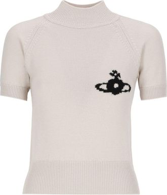 Vivienne Westwood Fitted Short-Sleeve Embroidered Top