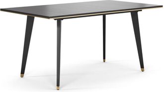 Vicco Mesa De Comedor Goldamo, Negro, 200 X 90 Cm Extensible Vicco