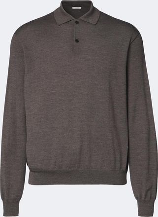 The Row Blainy wool and cashmere polo sweater